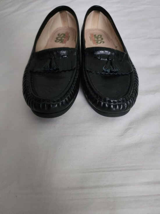 SAS Women's Tripad Comfort Black Leather Kiltie Tassel Slip-On Loafer Size 9 ½ M - Picture 4 of 13